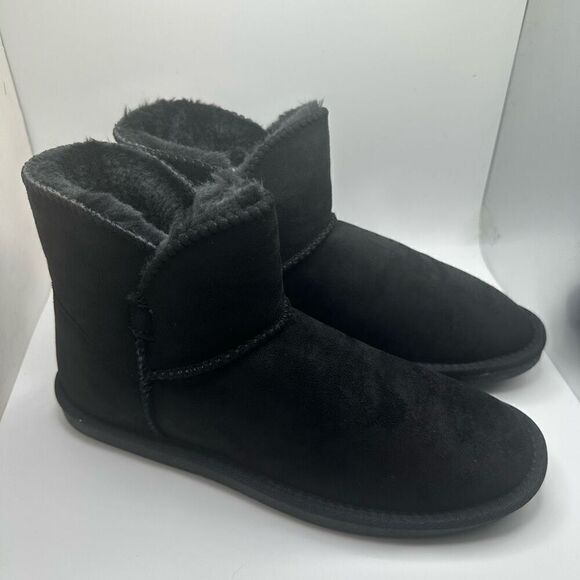 CUSHIONAIRE Cozy Boot 9.5 BLACK NEW - Picture 1 of 7